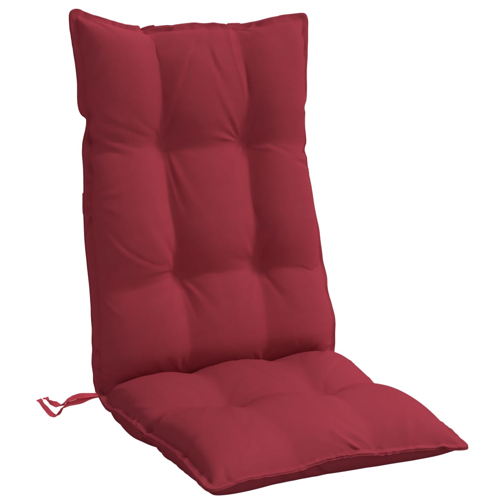 vidaXL Kėdės pagalvėlės, 2vnt., raudonojo vyno, oksfordo audinys