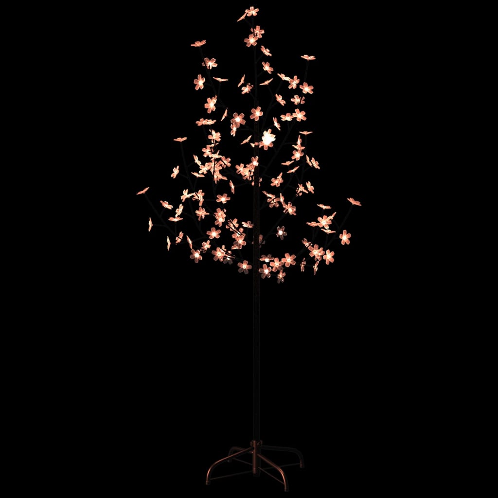 vidaXL LED medis su vyšnių žiedais, 120cm, 84 šiltos baltos LED