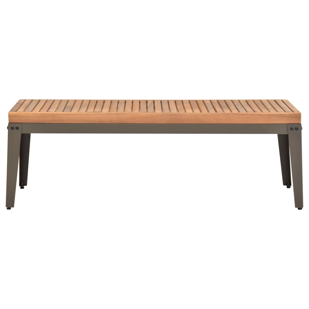 vidaXL Sodo kavos staliukas, 110x55x36cm, akacijos medienos masyvas