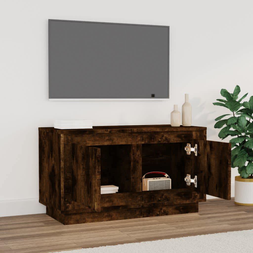 vidaXL Televizoriaus spintelė, dūminio ąžuolo, 80x35x45cm, mediena
