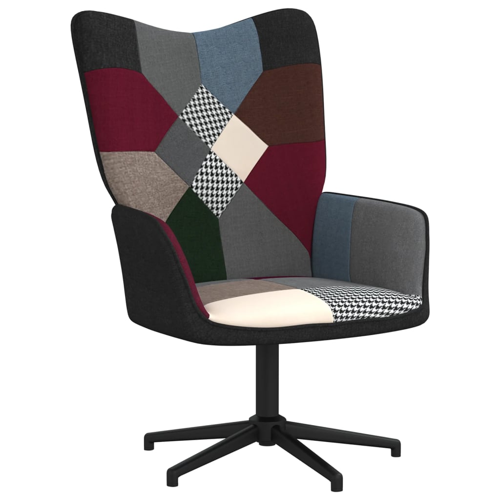 vidaXL Poilsio kėdė, audinys, skiautinio dizaino