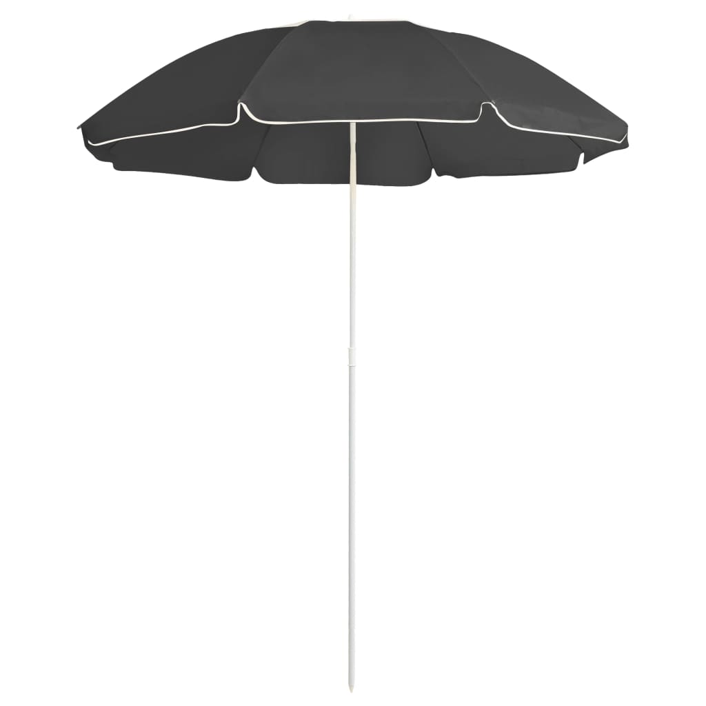 vidaXL Lauko skėtis su plieniniu stulpu, antracito spalvos, 180cm