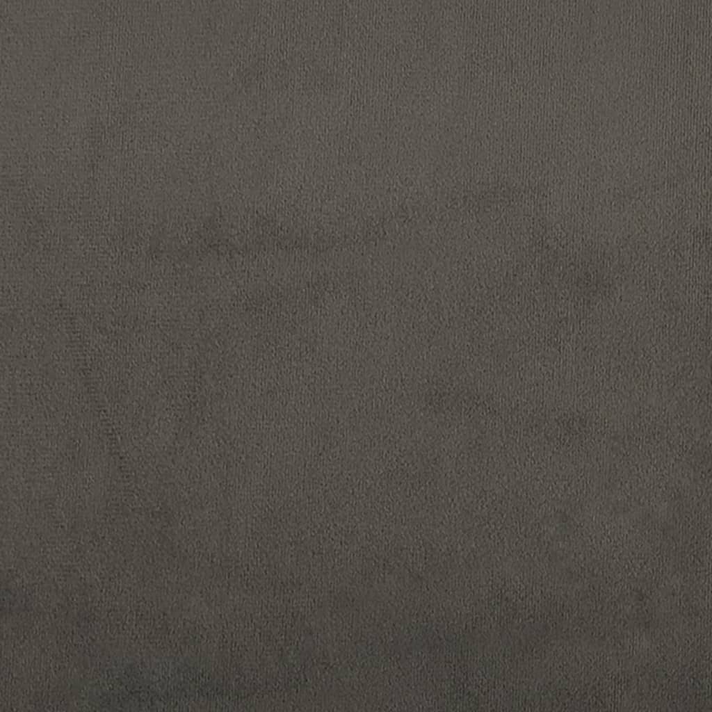 vidaXL Suoliukas, tamsiai pilkos spalvos, 110x76x80cm, aksomas