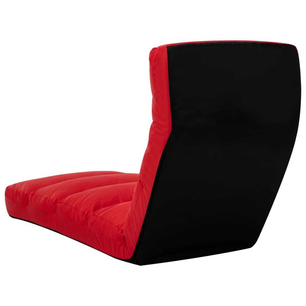 vidaXL Sulankstomas čiužinukas-kėdė, raudonos spalvos, dirbtinė oda