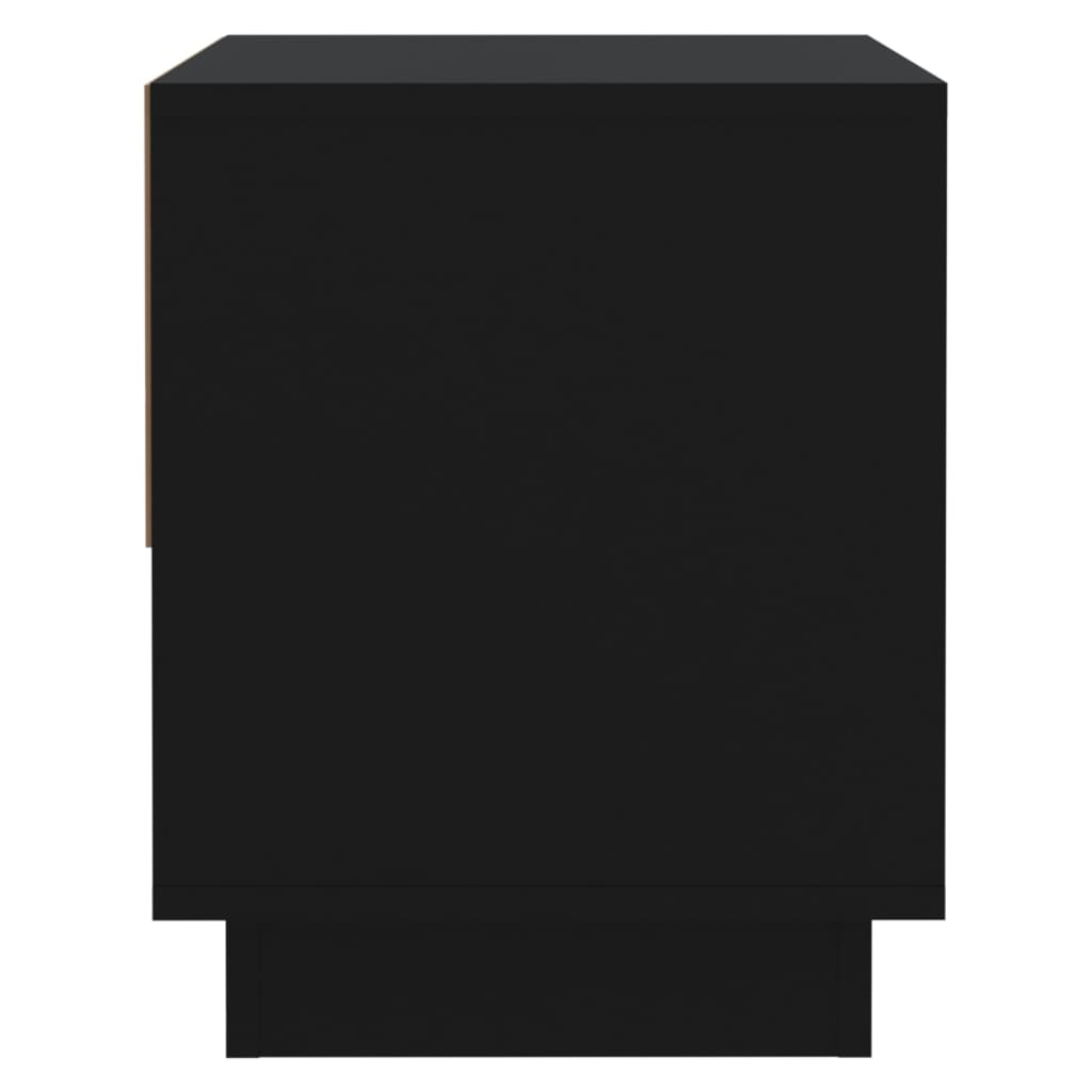 vidaXL Naktinė spintelė, juodos spalvos, 45x34x44cm, MDP