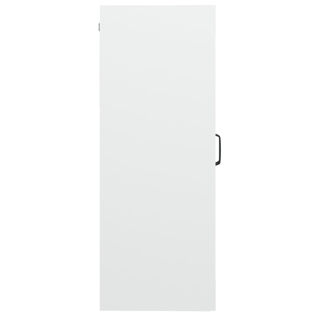 vidaXL Pakabinama sieninė spintelė, baltos spalvos, 69,5x34x90cm