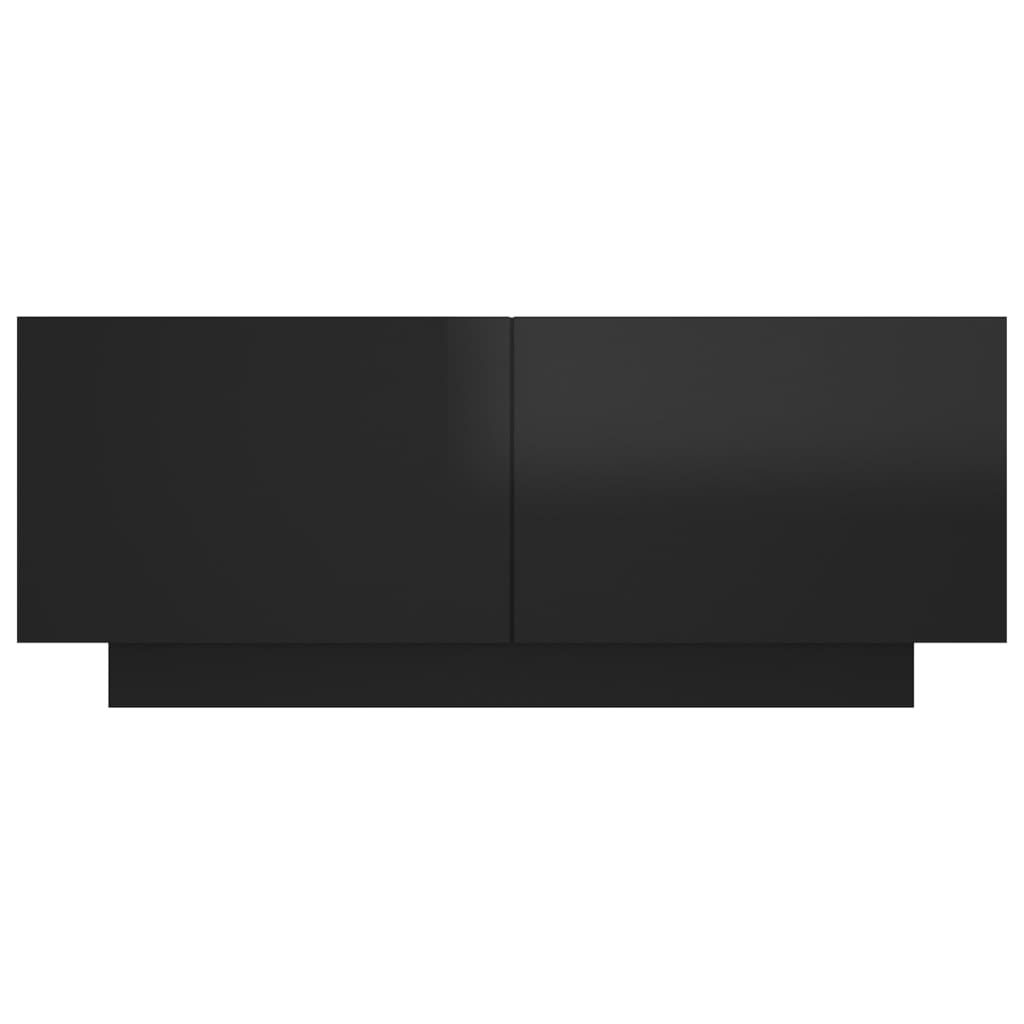 vidaXL Naktinė spintelė, juodos spalvos, 100x35x40cm, MDP, blizgi