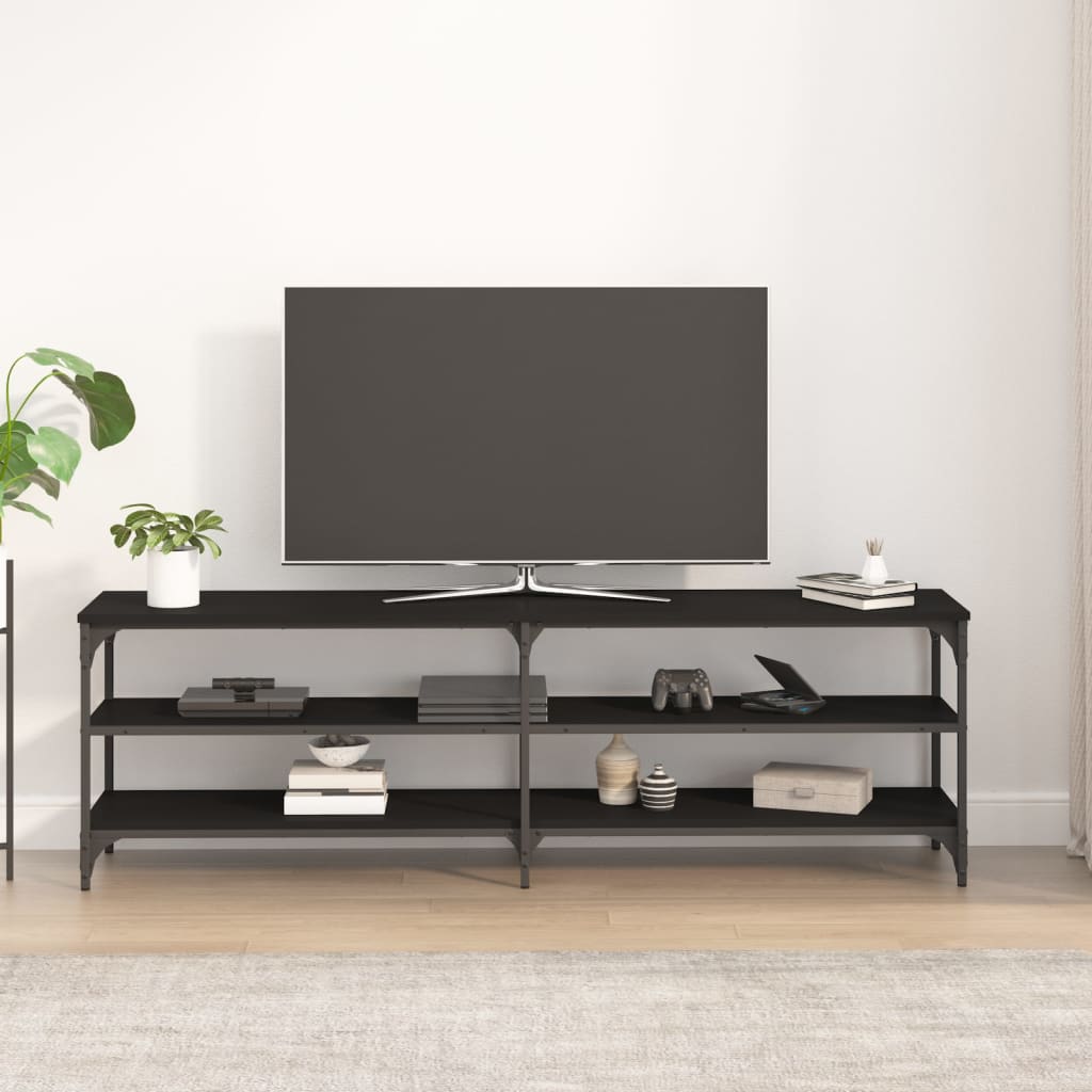 vidaXL Televizoriaus spintelė, juoda, 160x30x50cm, apdirbta mediena