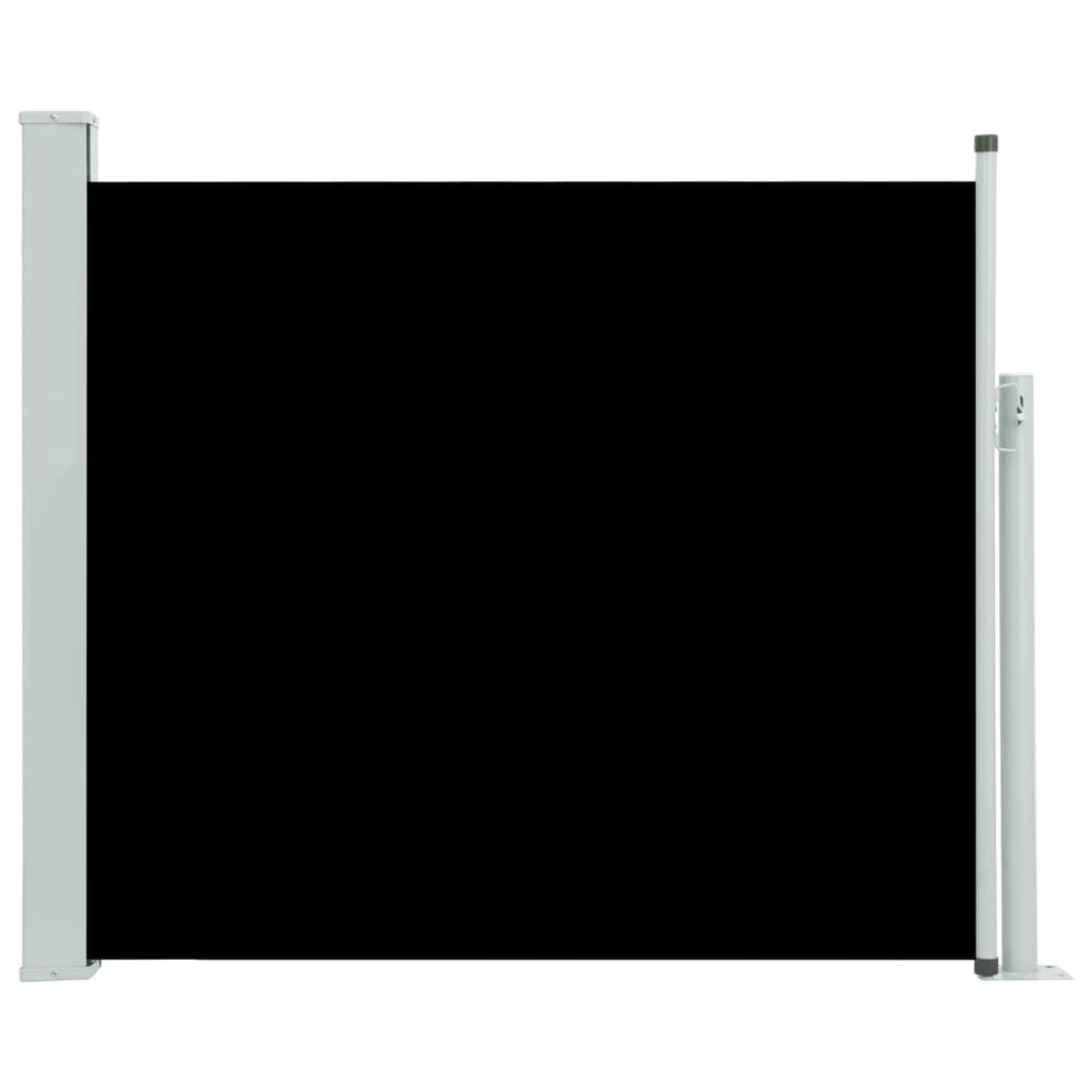 vidaXL Ištraukiama šoninė kiemo pertvara, juodos spalvos, 100x300cm