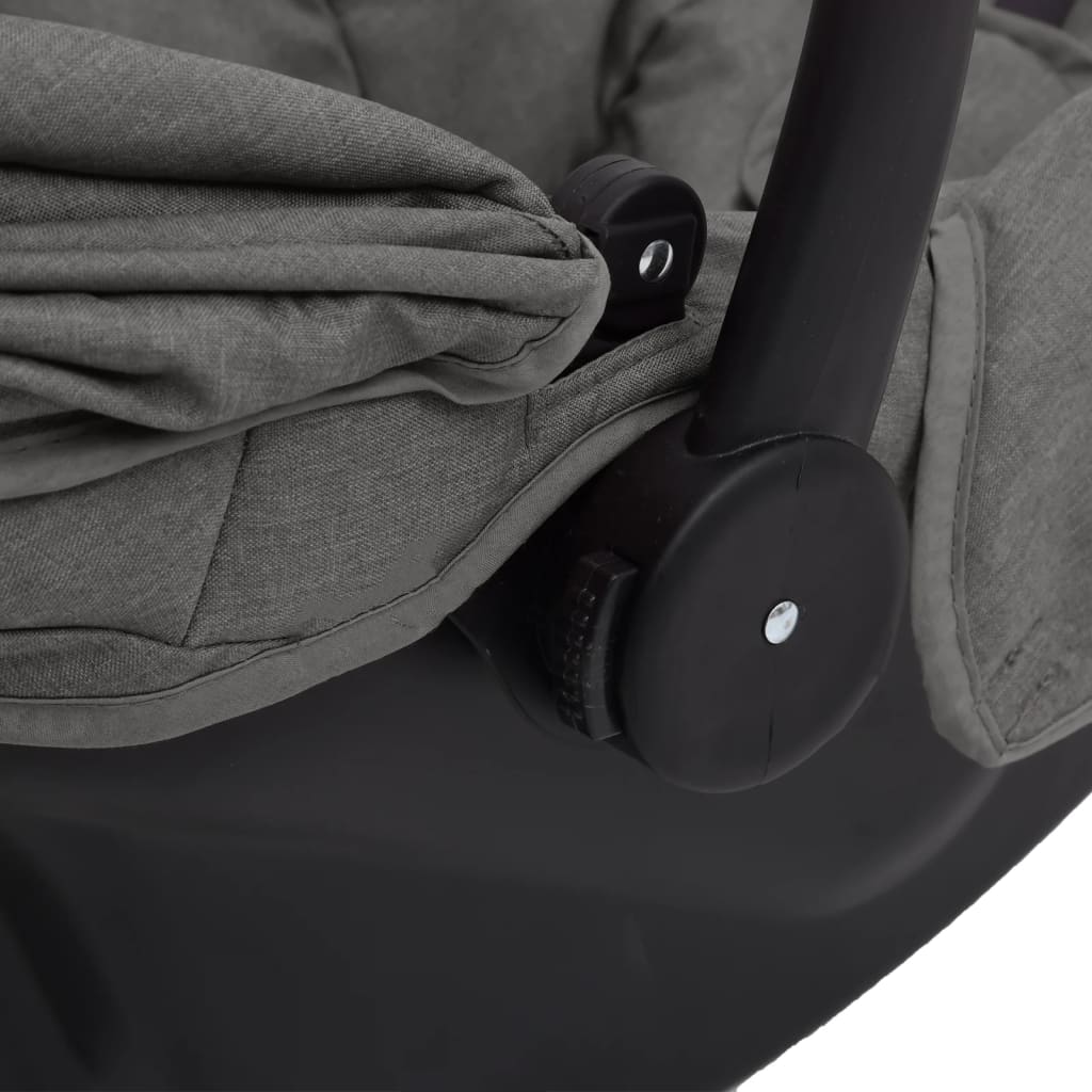 vidaXL Automobilinė kėdutė kūdikiams, šviesiai pilka, 42x65x57cm