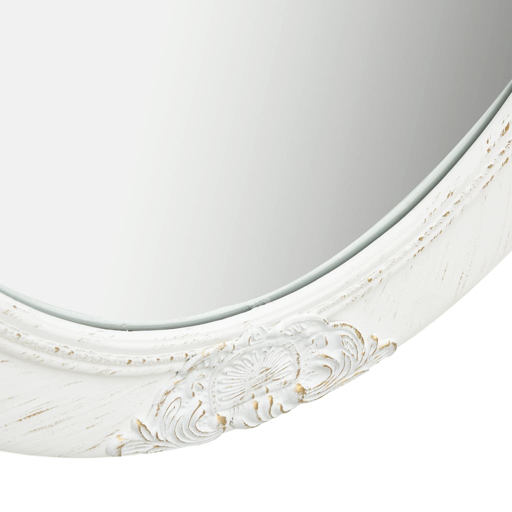 vidaXL Sieninis veidrodis, baltos spalvos, 50x60cm, barokinio stiliaus