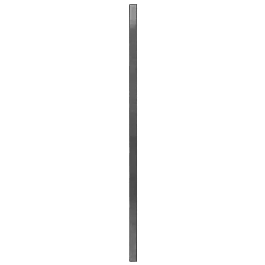 vidaXL Tvoros plokštė su stulp., antracito sp., 6x1,6m, dengt. geležis