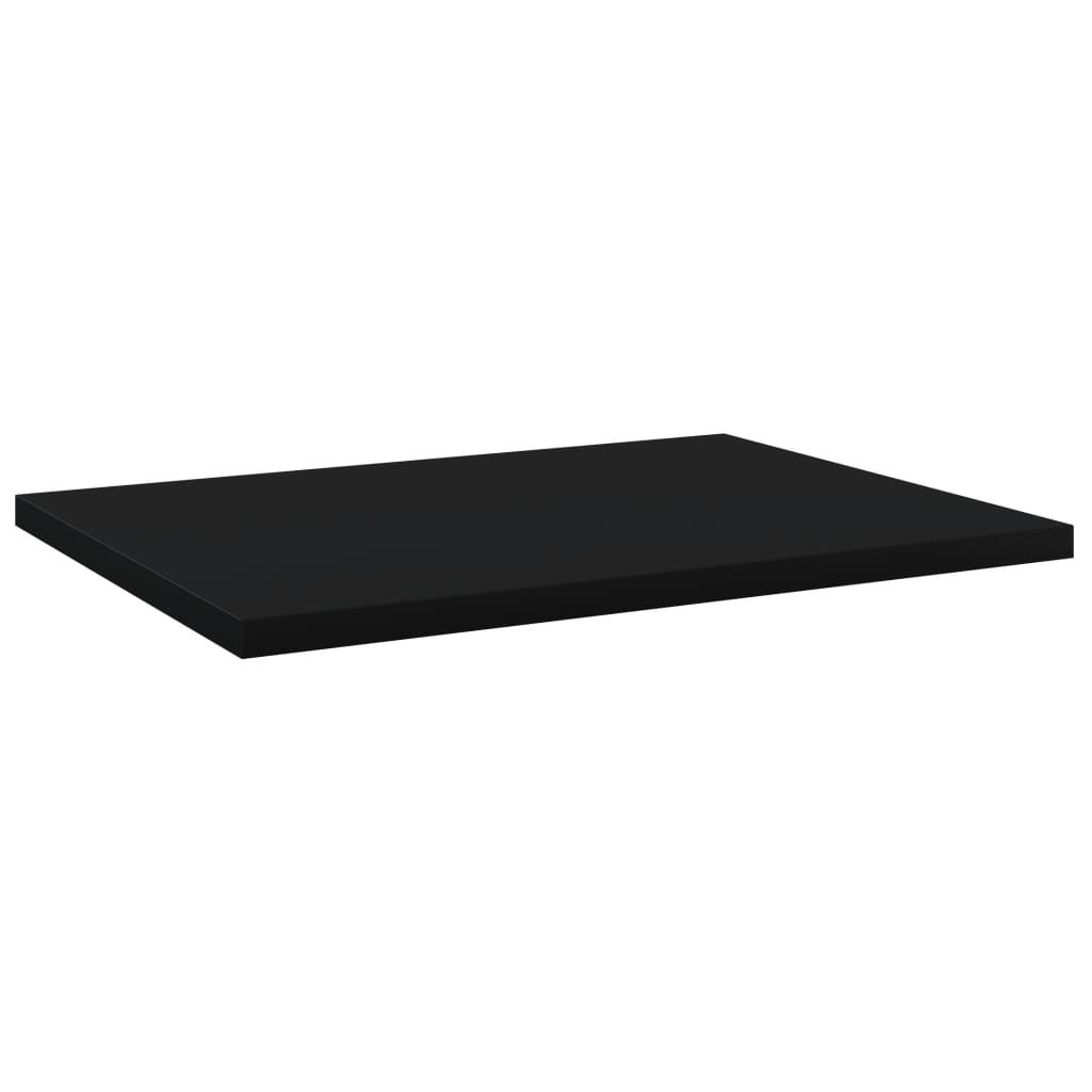 vidaXL Knygų lentynos plokštės, 4vnt., juodos, 40x30x1,5cm, MDP