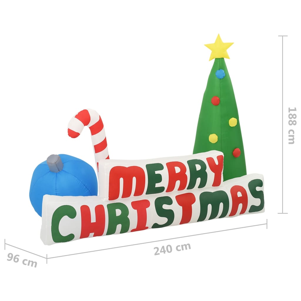 vidaXL Pripučiama kalėdinė LED dekoracija, 240x188cm