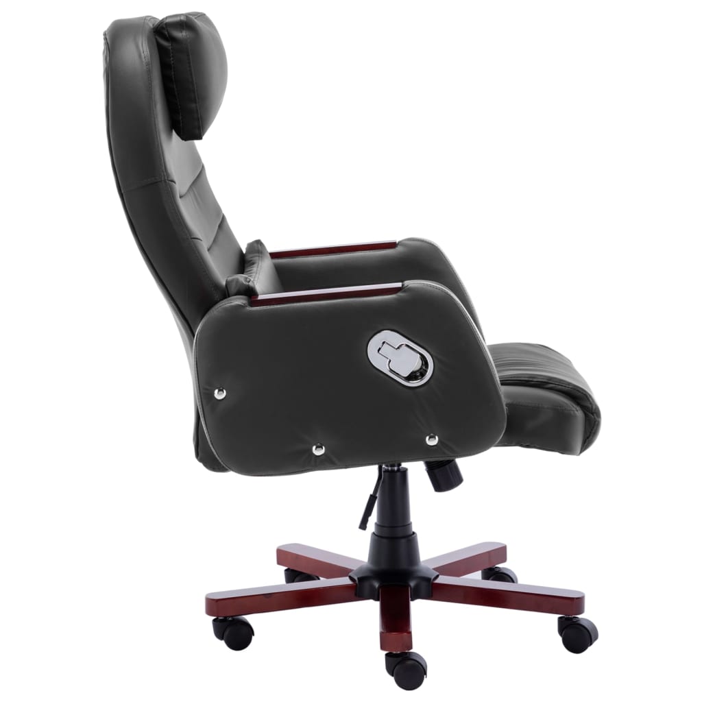 vidaXL Biuro kėdė, juodos spalvos, dirbtinė oda