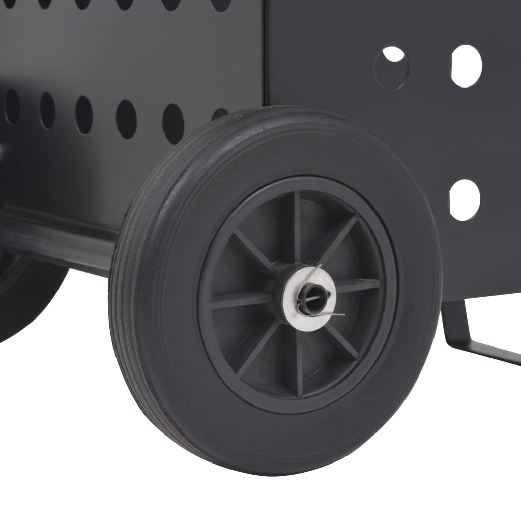 vidaXL Malkų vežimėlis su plastikiniais ratais, 36x42x105 cm