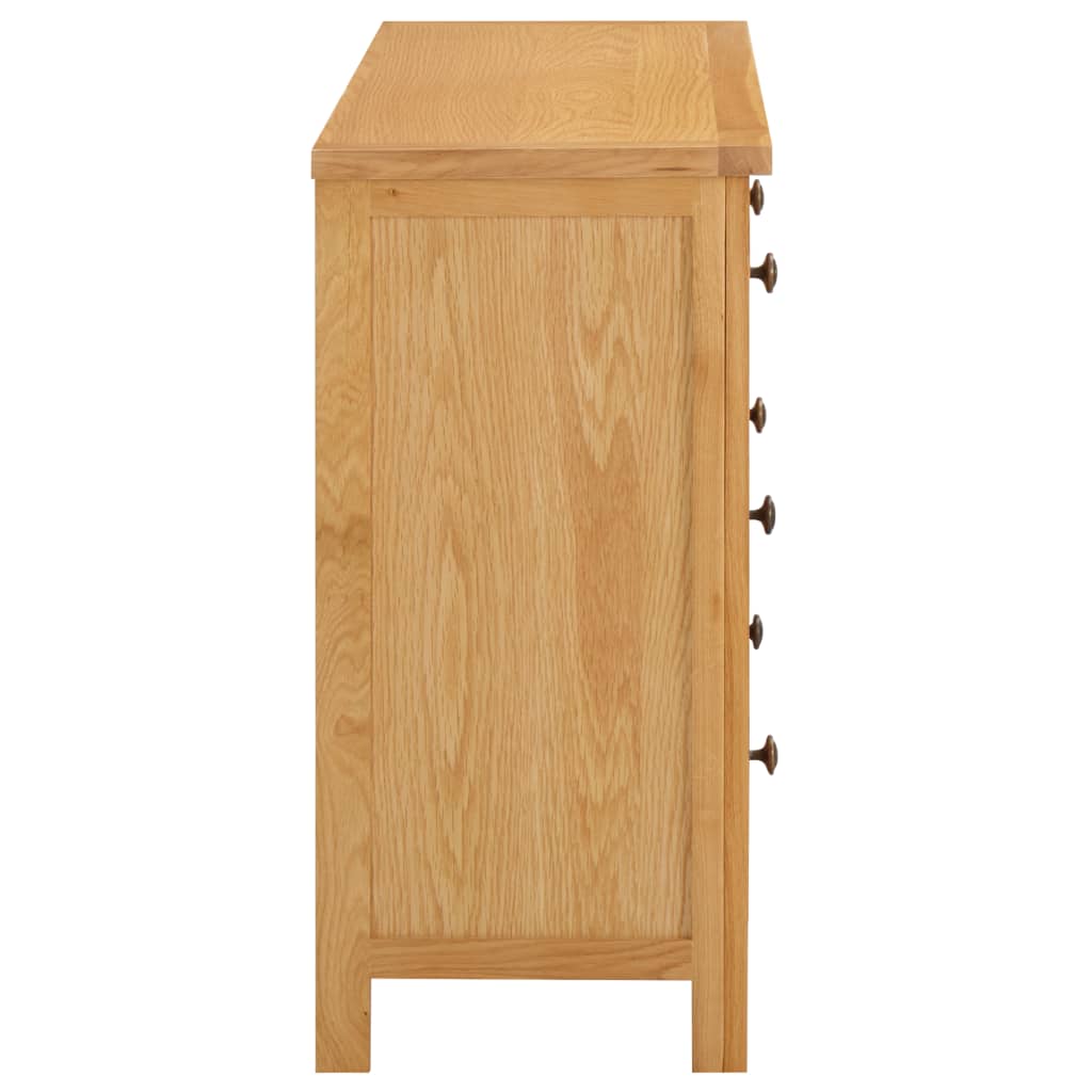 vidaXL Komoda su stalčiais, 105x33,5x73cm, ąžuolo medienos masyvas