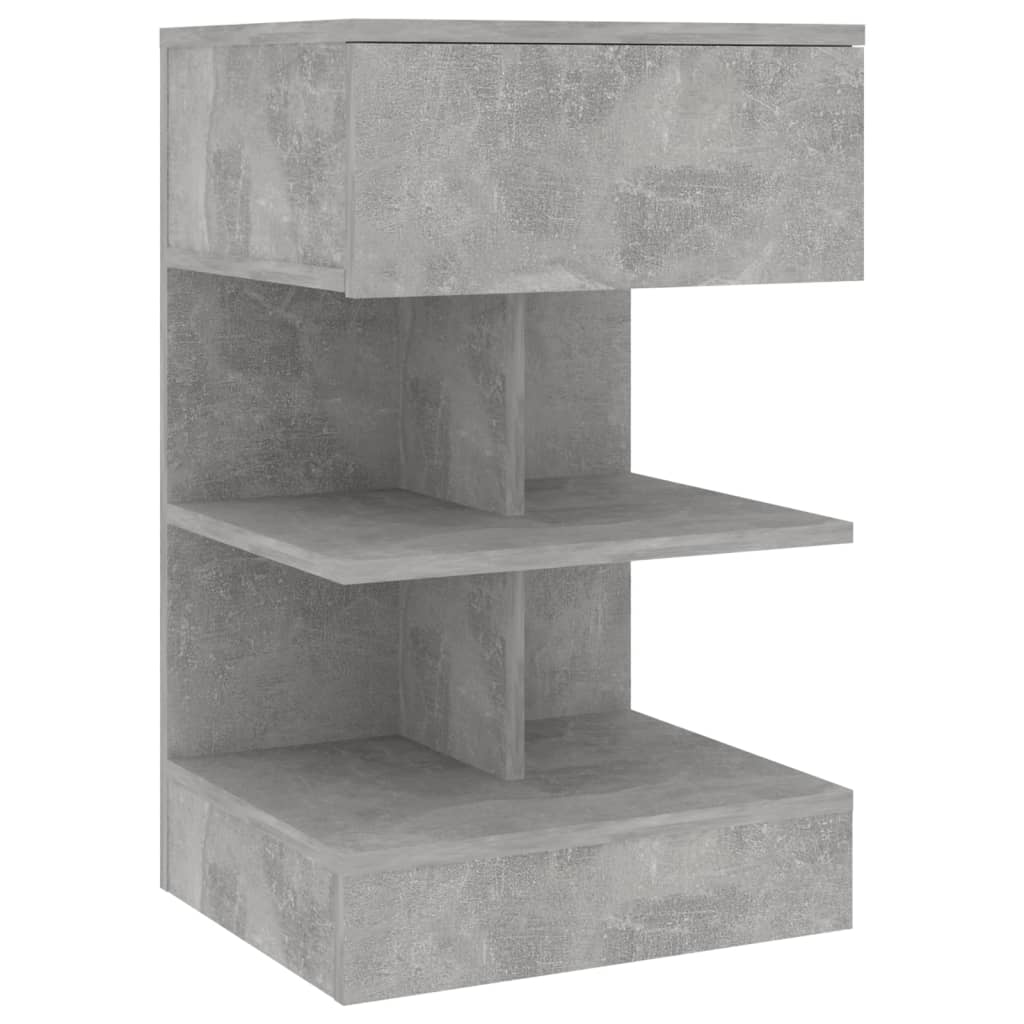 vidaXL Naktinės spintelės, 2vnt., betono pilkos, 40x35x65cm, MDP
