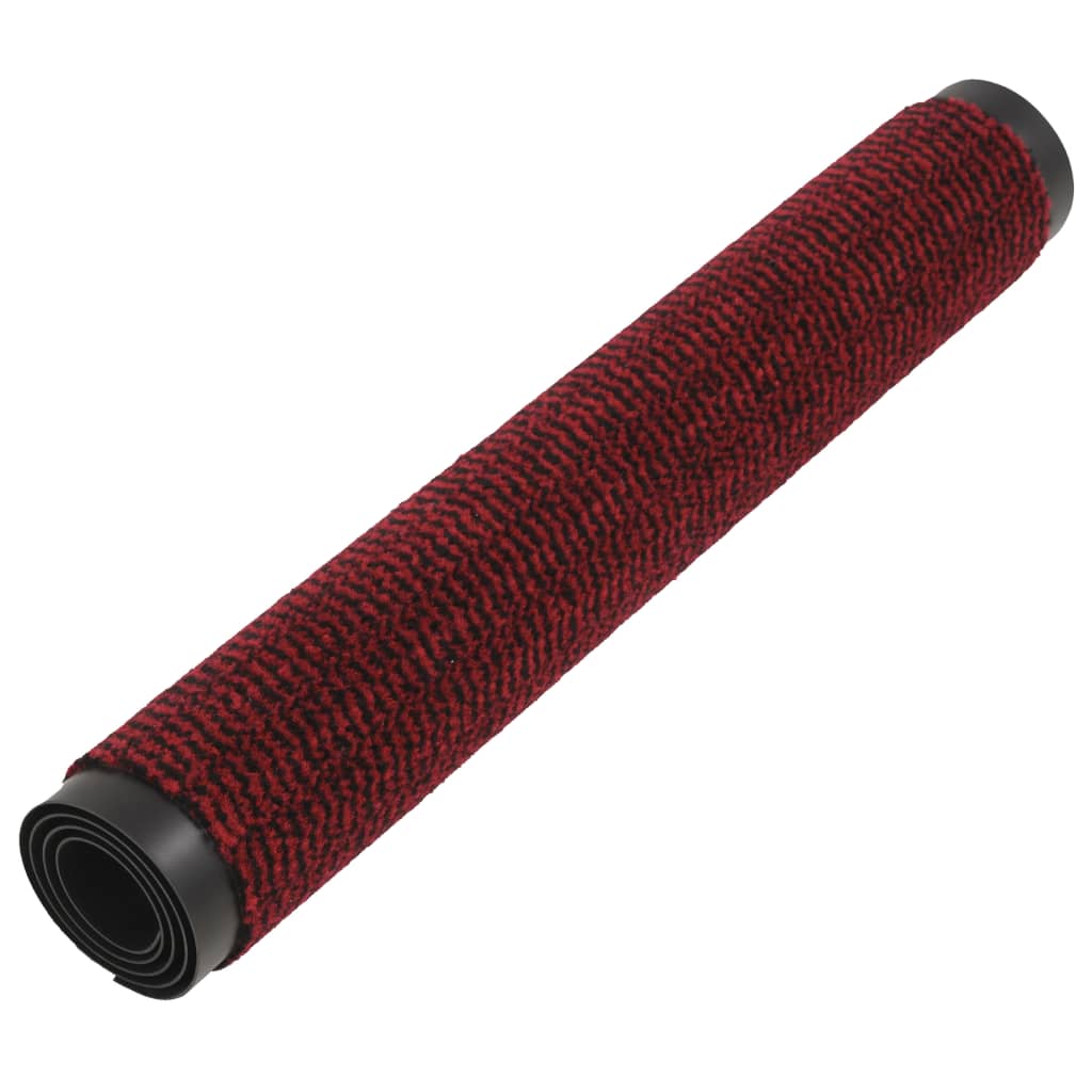 vidaXL Durų kilimėliai, 2vnt., raudoni, 120x180cm, kvadratiniai