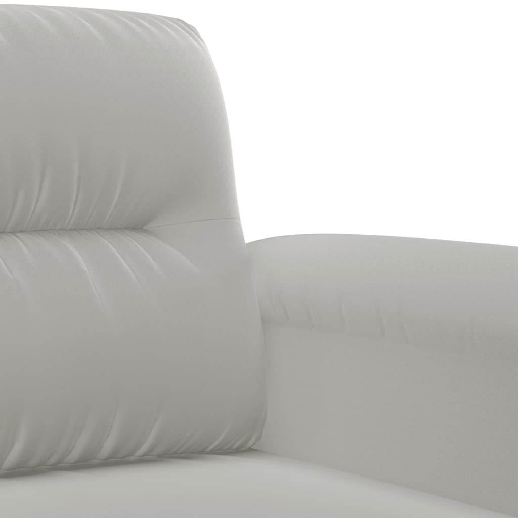 vidaXL Sofos komplektas su pagalvėmis, 3 dalių, pilkas, audinys
