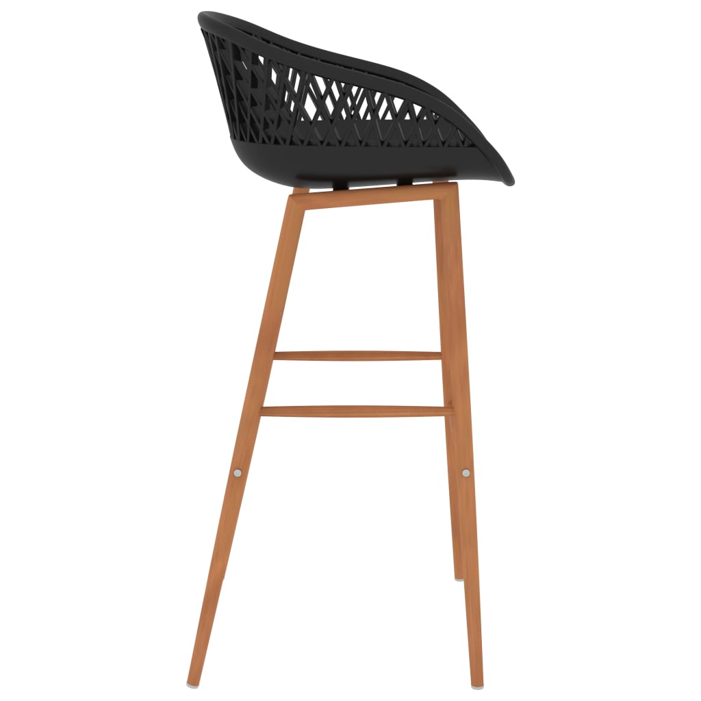 vidaXL Baro kėdės, 4vnt., juodos spalvos