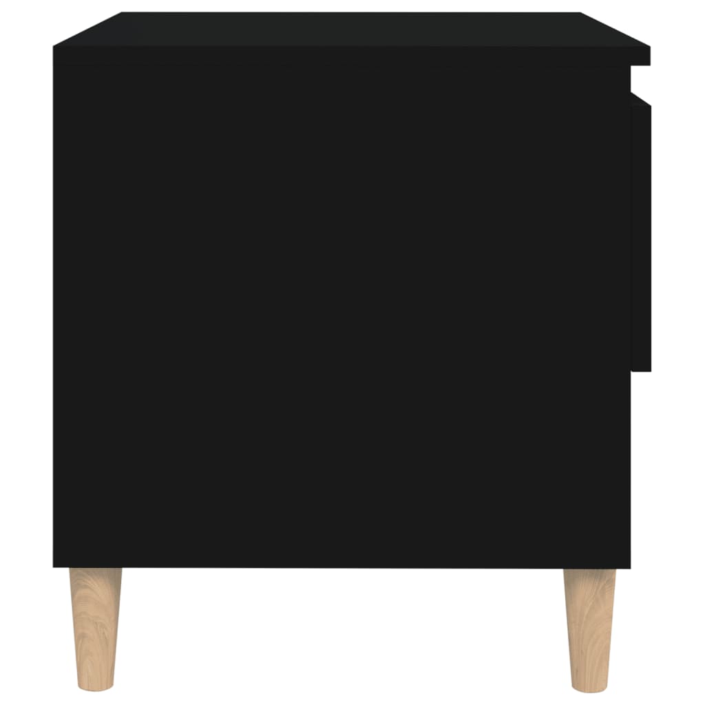 vidaXL Naktiniai staliukai, 2vnt., juodi, 50x46x50cm, apdirbta mediena