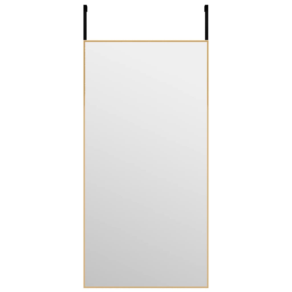 vidaXL Veidrodis ant durų, auksinis, 40x80cm, stiklas ir aliuminis