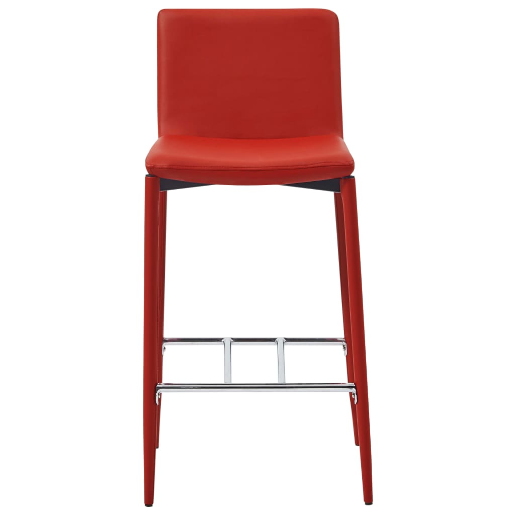 vidaXL Baro baldų komplektas, 5 dalių, raudonos spalvos, dirbtinė oda