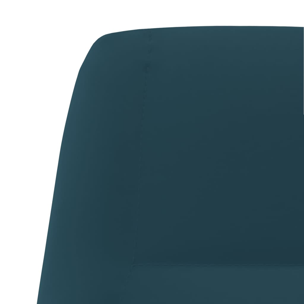 vidaXL Poilsio kėdė, mėlynos spalvos, aksomas