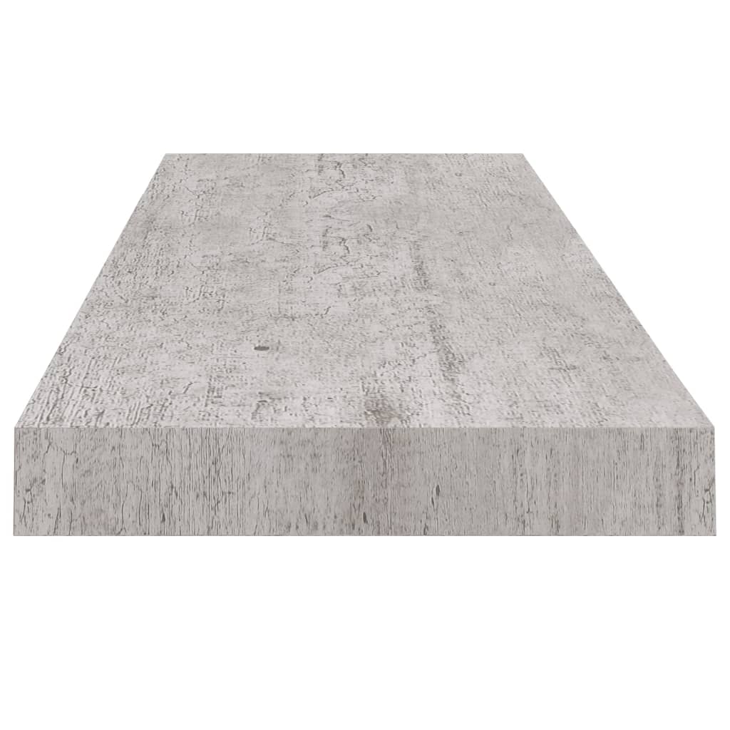 vidaXL Pakabinamos lentynos, 4vnt., betono pilkos, 80x23,5x3,8cm, MDF