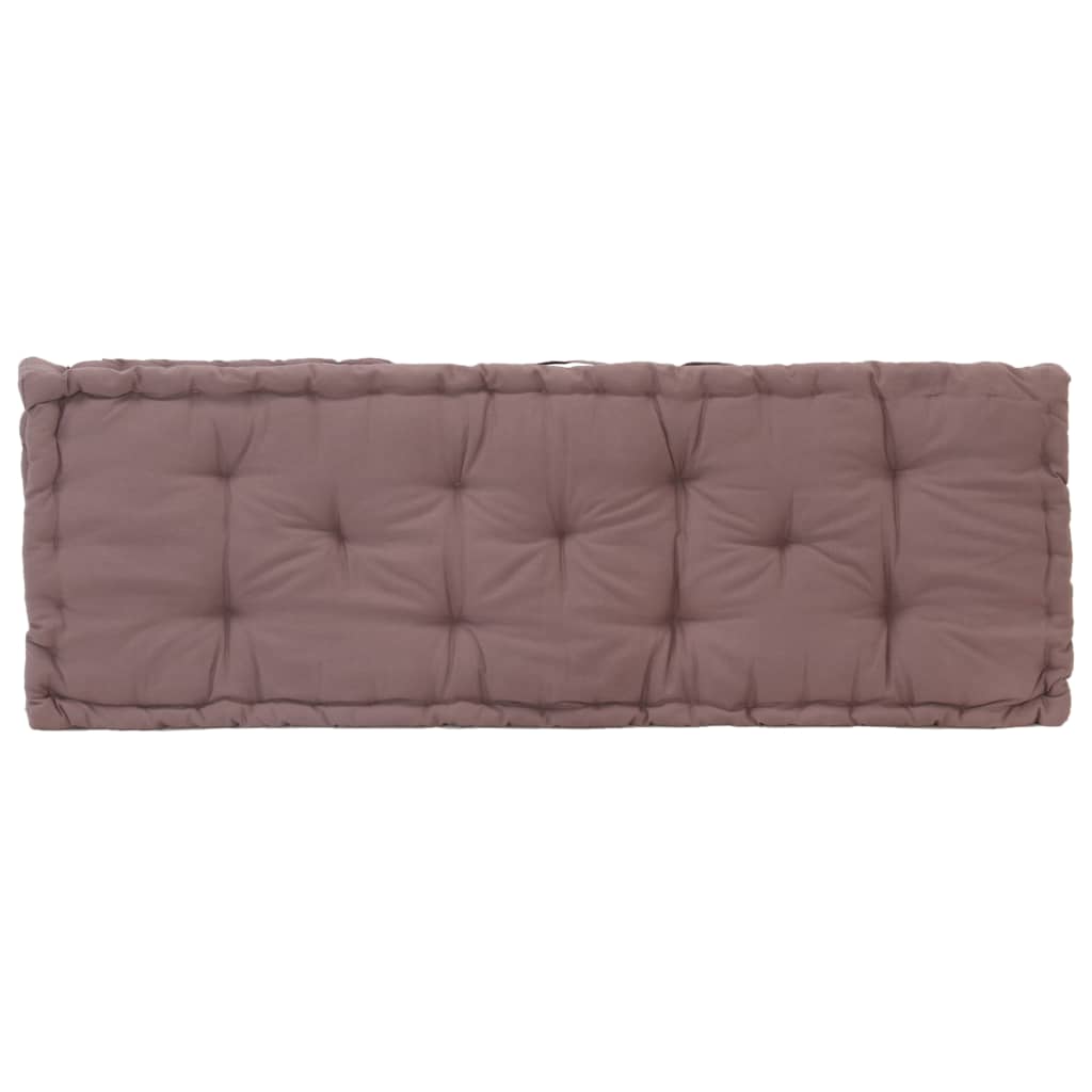vidaXL Paletės/grindų pagalvėlė, taupe spalvos, 120x40x7cm, medvilnė