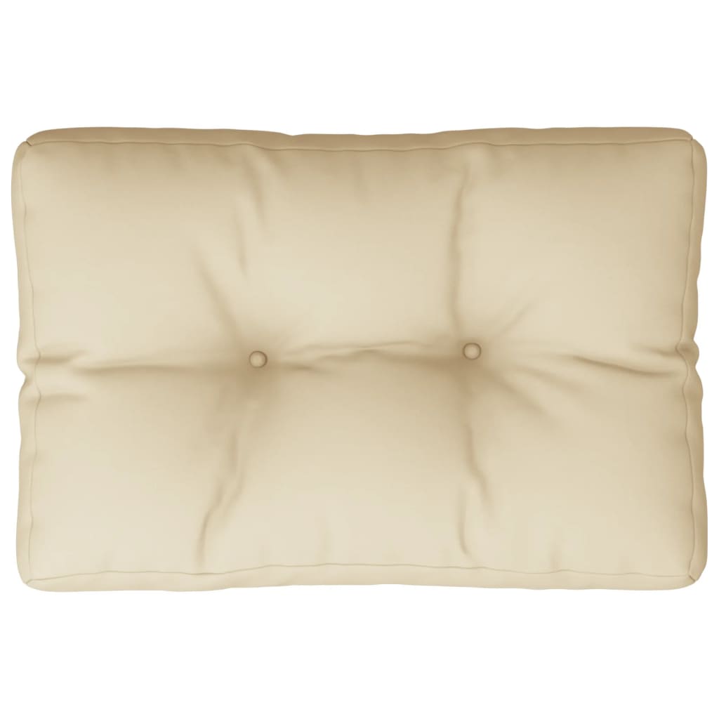 vidaXL Paletės pagalvėlė, smėlio spalvos, 50x40x12cm, audinys