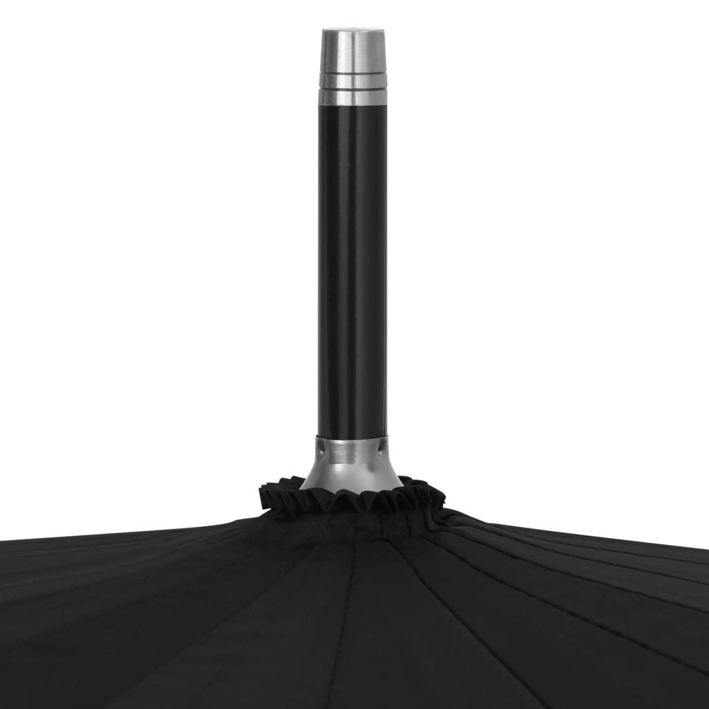 vidaXL Skėtis, juodos spalvos, 120cm, automatinis