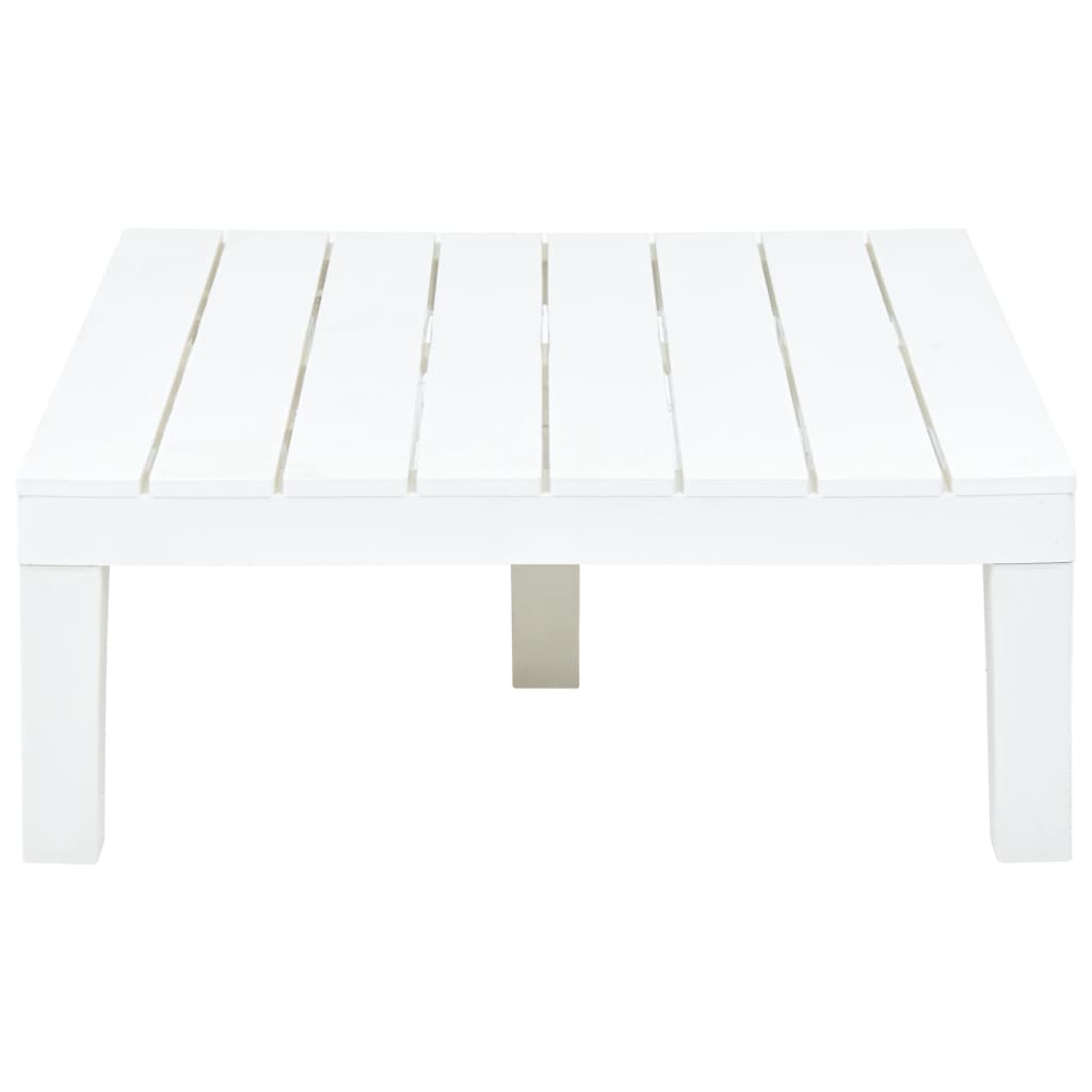 vidaXL Sodo poilsio baldų komplektas, 5 dalių, baltas, plastikas