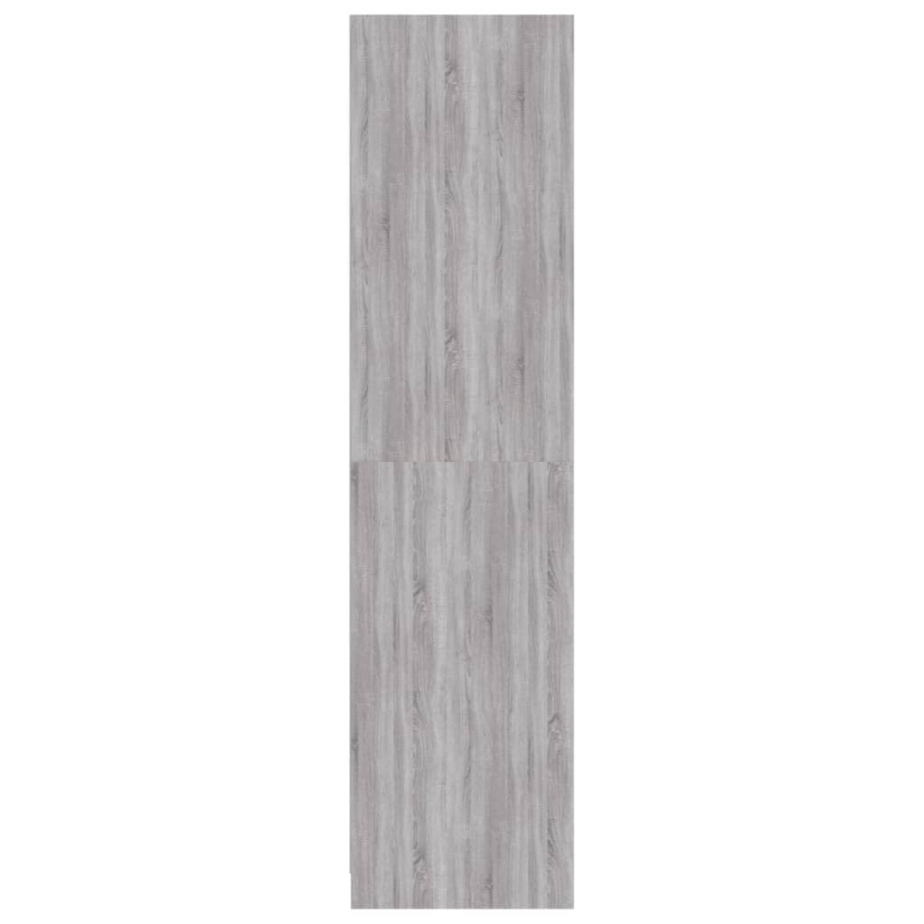 vidaXL Drabužių spinta, pilka ąžuolo, 100x50x200cm, apdirbta mediena