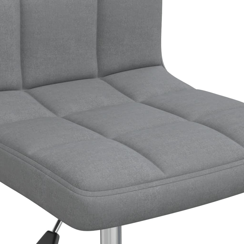 vidaXL Pasukama valgomojo kėdė, šviesiai pilka, audinys (334313)