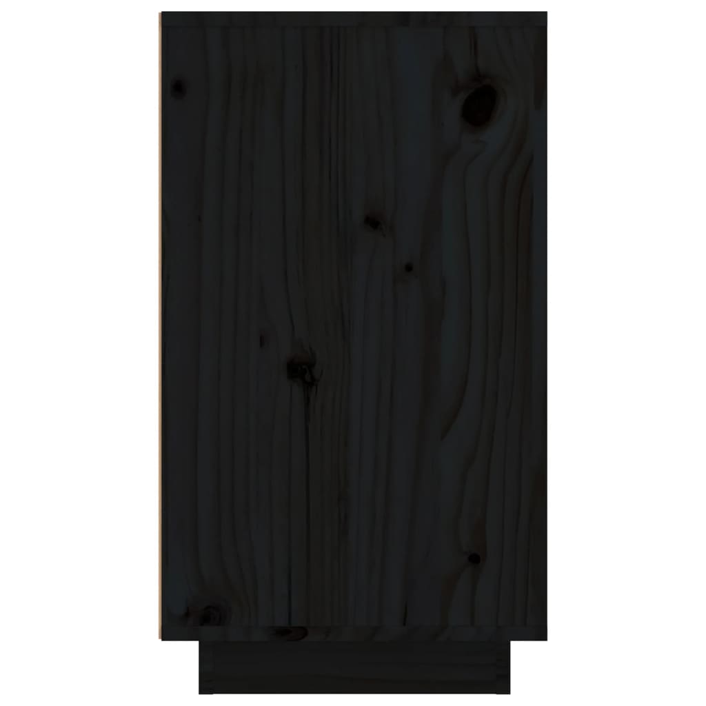 vidaXL Vyno spintelė, juoda, 23x34x61cm, pušies medienos masyvas
