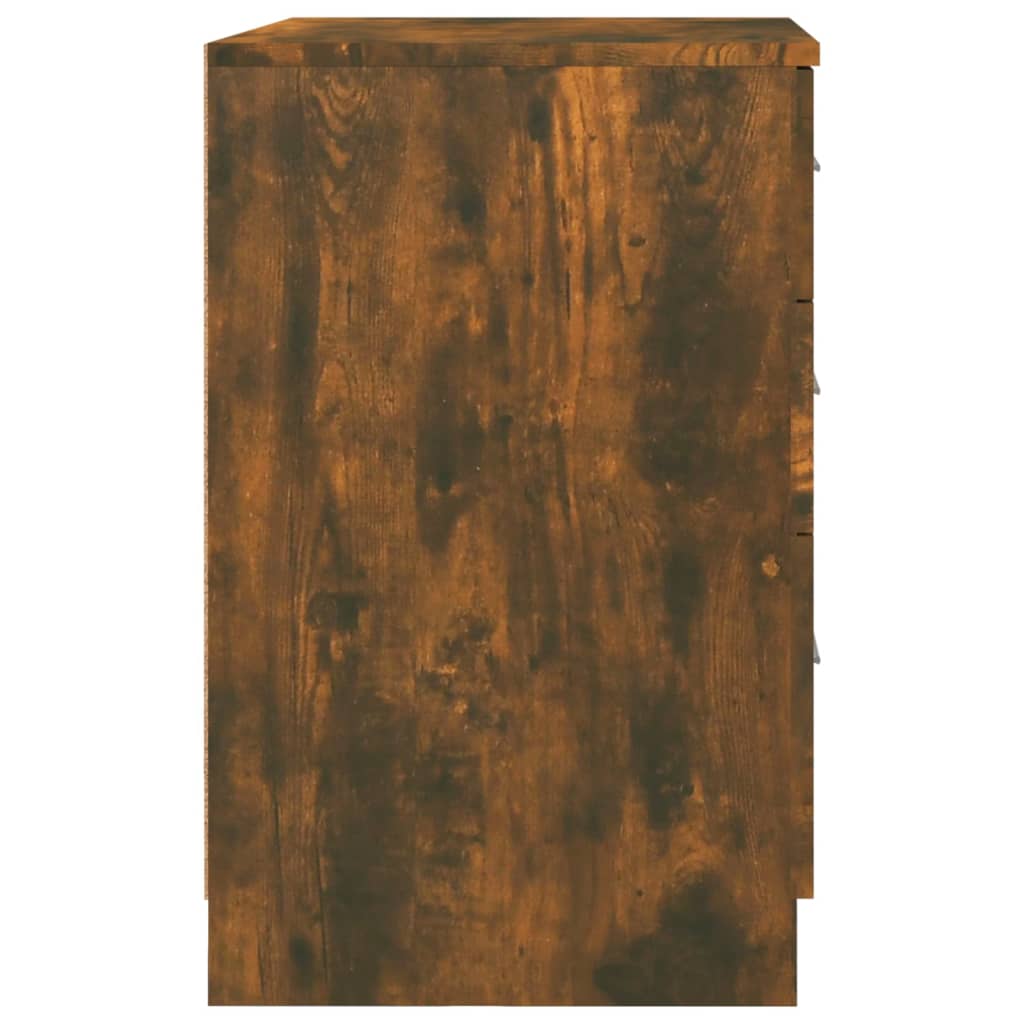 vidaXL Naktinė spintelė, dūminio ąžuolo, 40x40x63cm, apdirbta mediena