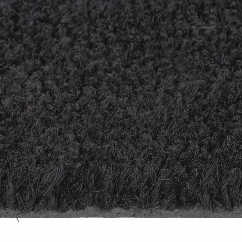 vidaXL Durų kilimėlis, juodas, 65x100cm, kokoso pluoštas