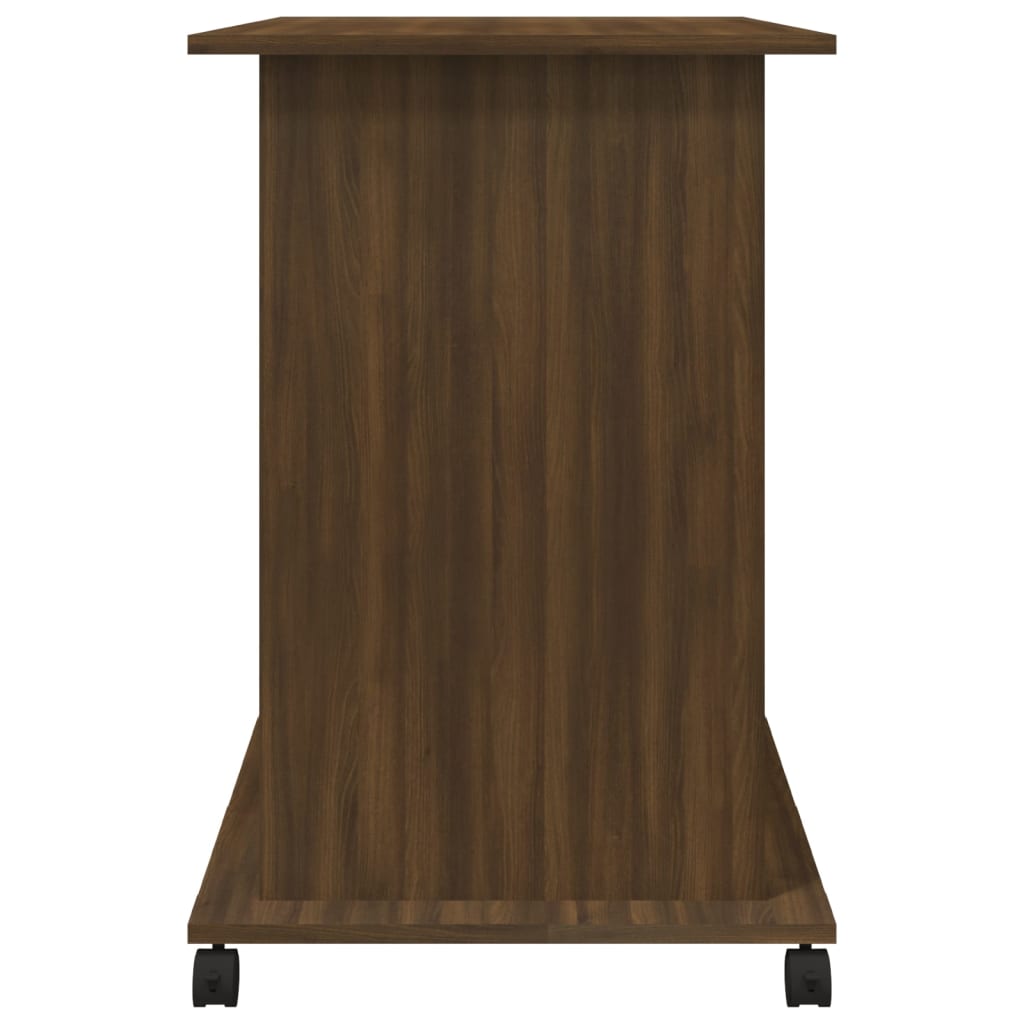 vidaXL Kompiuterio stalas, rudos ąžuolo spalvos, 80x50x75cm, mediena