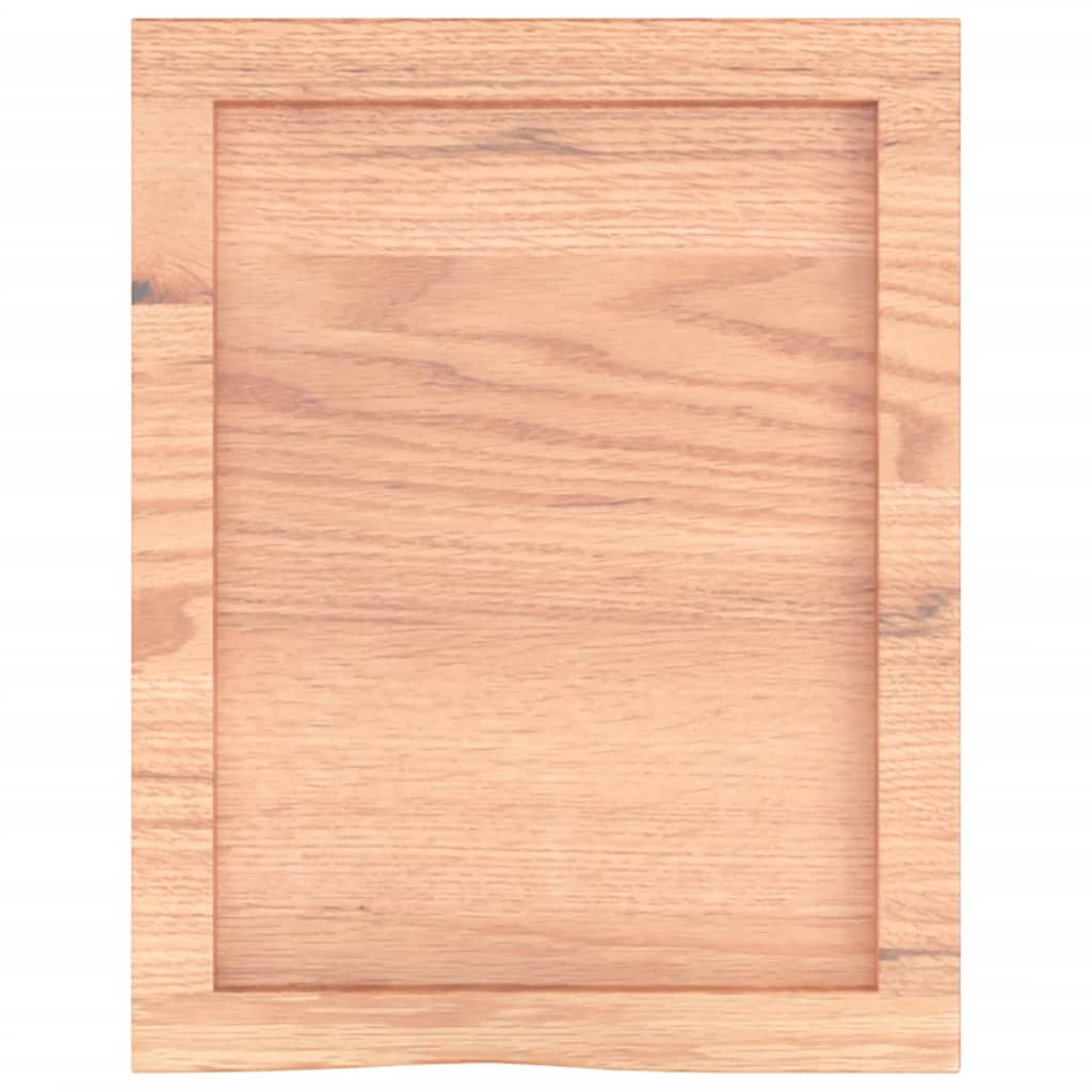 vidaXL Sieninė lentyna, šviesiai ruda, 40x50x(2-4) cm, ąžuolo masyvas