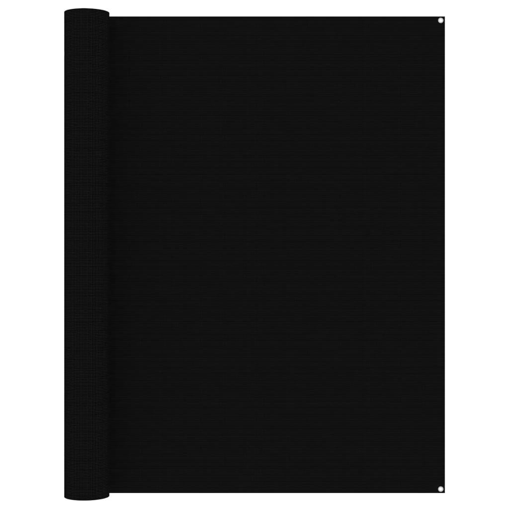 vidaXL Palapinės kilimėlis, juodos spalvos, 250x400cm
