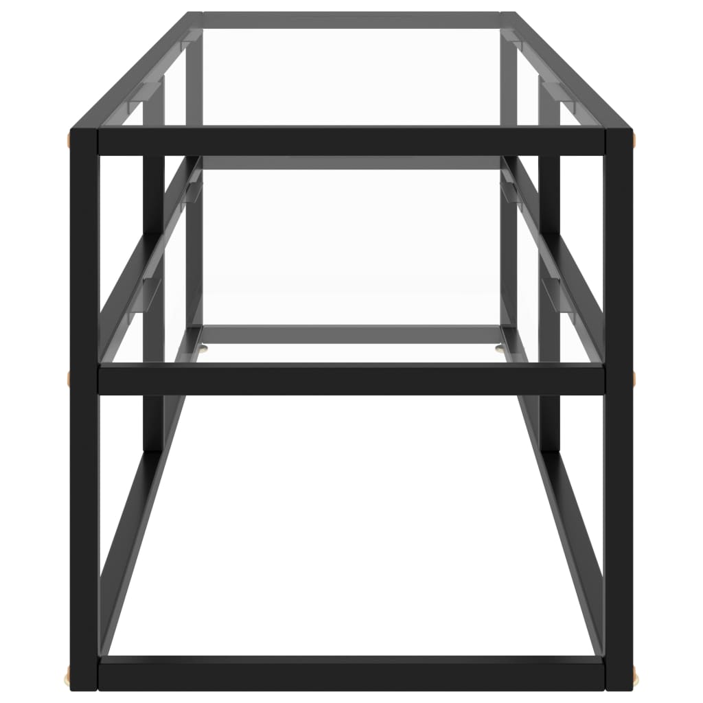 vidaXL Televizoriaus spintelė, juoda, 120x40x40cm, su grūdintu stiklu