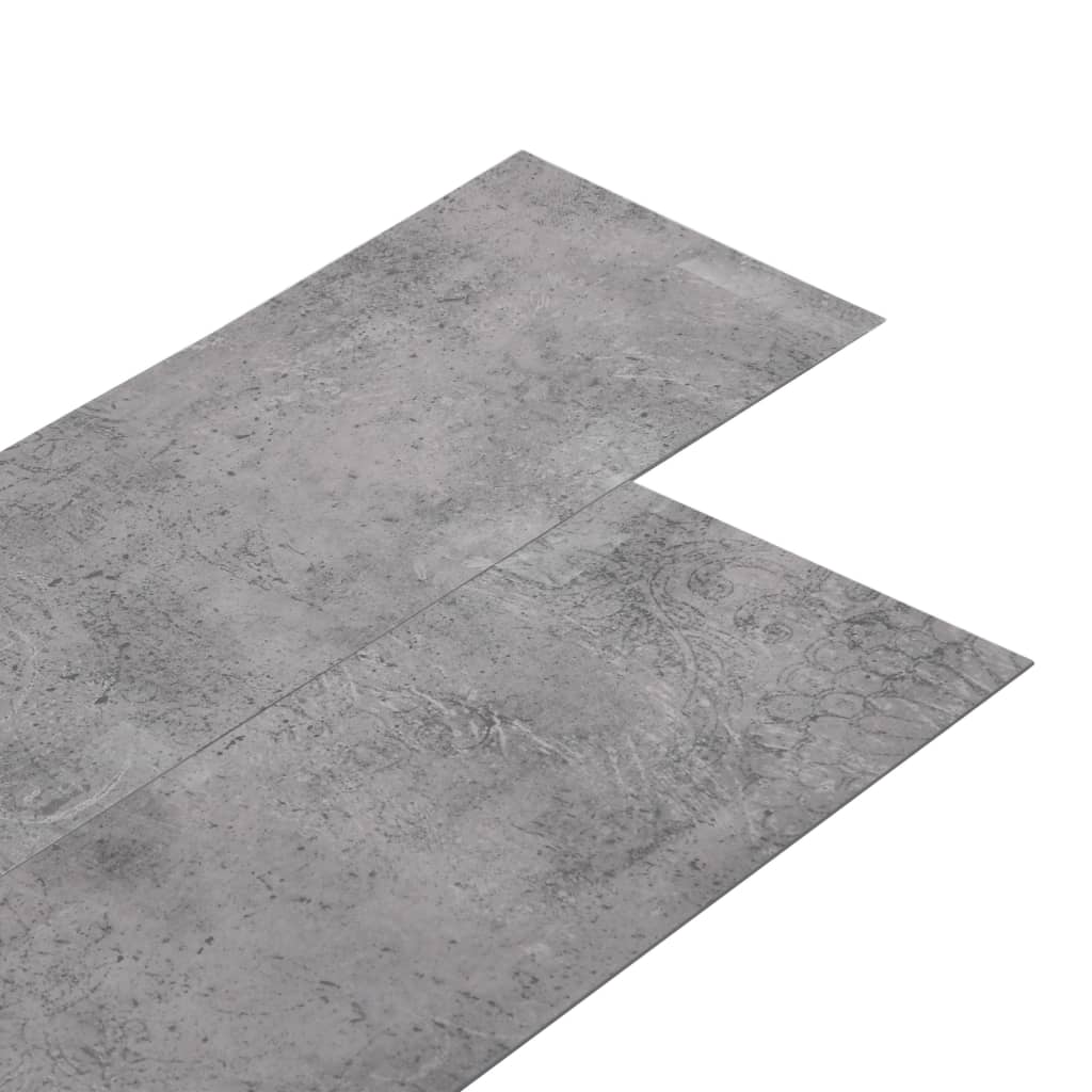 vidaXL Grindų plokštės, betono rudos, PVC, 5,21m², 2mm