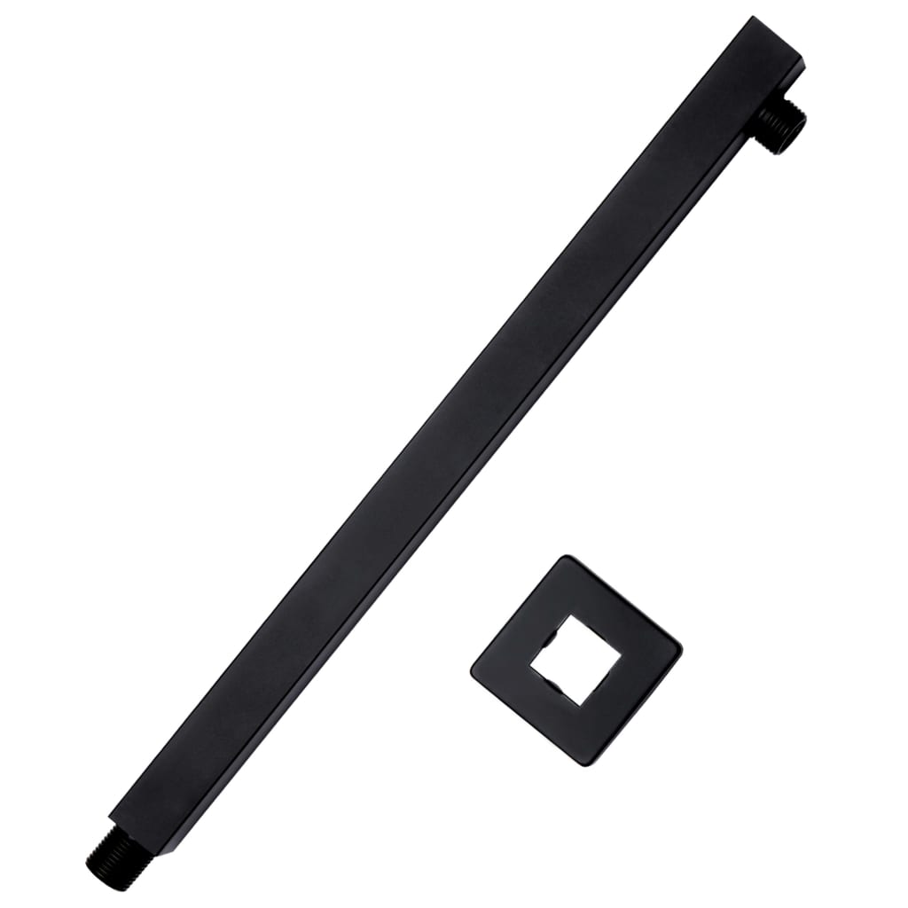 vidaXL Dušo atrama, juoda, 40cm, nerūdijantis plienas 201, kvadratinė