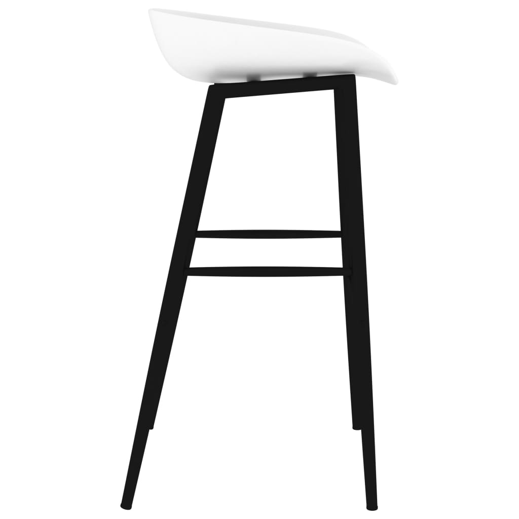 vidaXL Baro kėdės, 4vnt., baltos spalvos