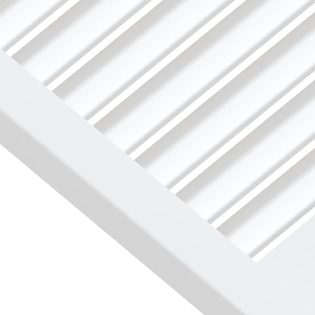 vidaXL Spintelės durelės, baltos, 61,5x49,4cm, pušis, žaliuzių dizaino