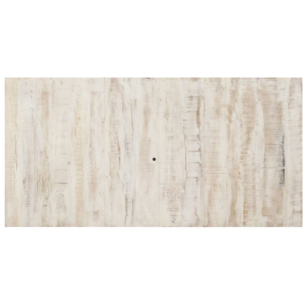 vidaXL Valgomojo stalas, baltas, 180x90x76cm, mango medienos masyvas
