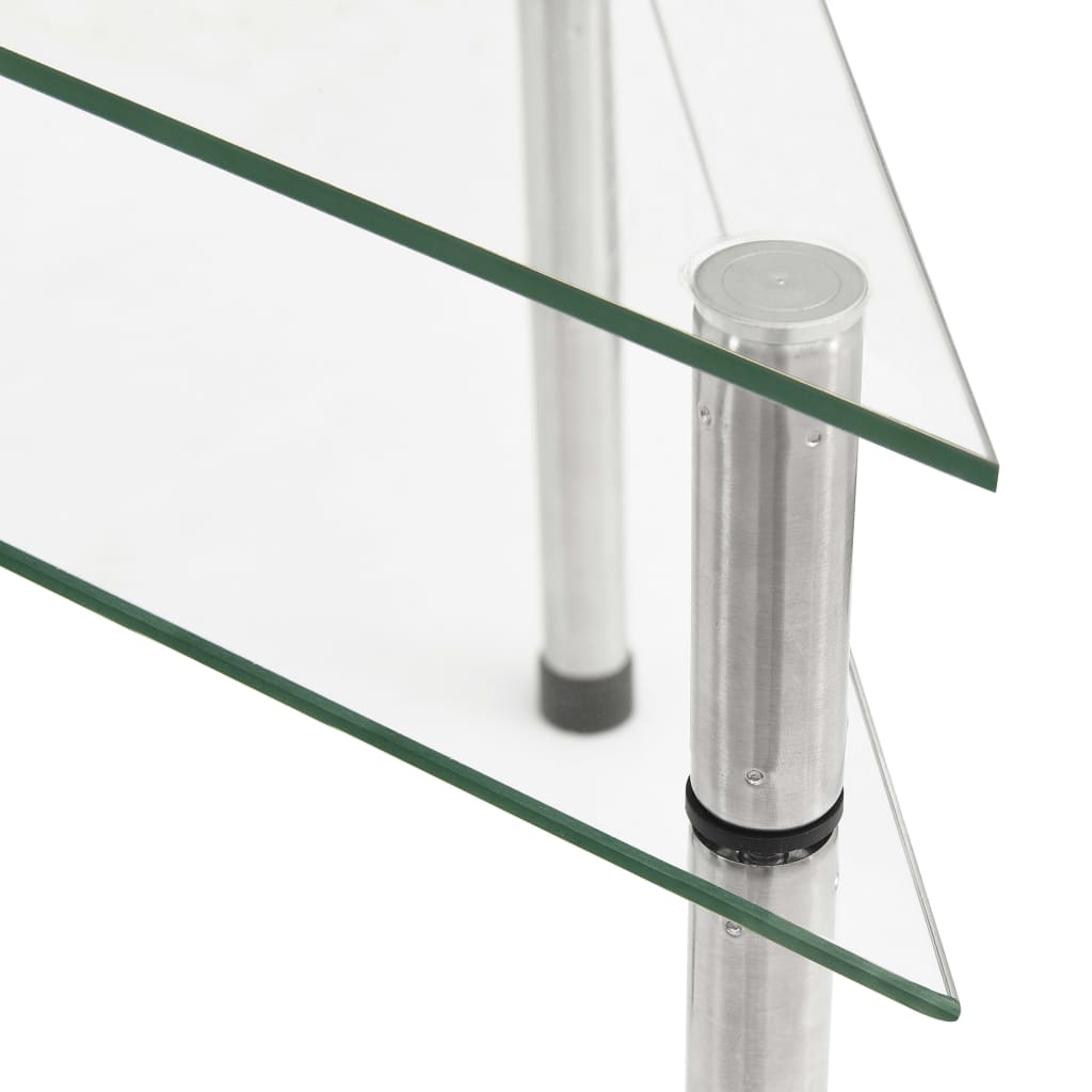 vidaXL Virtuvės lentyna, skaidri, 49,5x35x19cm, grūdintas stiklas