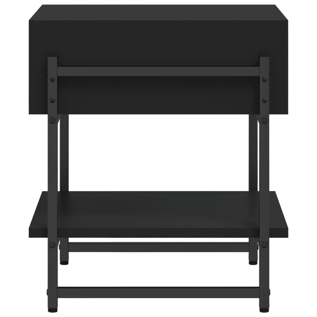 vidaXL Kavos staliukas, juodos spalvos, 40x40x45cm, apdirbta mediena